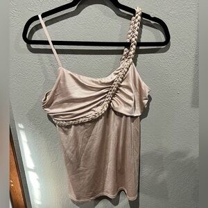 Tempted Champagne Cream Braided Strap Camisole Y2K Fashion Vintage Size L EUC